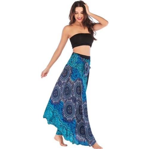 Leisure Thailand Half Body Beach Vacation Two Wear Big Pendulum Belly Dance high waist skirt