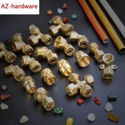 Pipe Fittings Aluminum Plastic Pipe Direct 1620 * 1/2IN 3/4IN Solar Water Heater Pipe Joint Accessories Pipe Fittings Tee Elbow