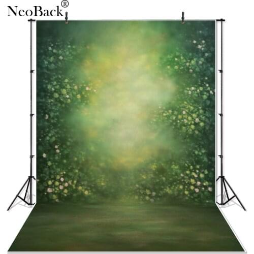 Vinyl Misty Autumn Garden Scenic Forest Floral View Vintage Children Photo Backgrounds Printed Studio Indoor Backdrops P0690