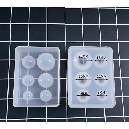 1pc Crystal Ball Silicon Mold Epoxy Resin Beads Making Necklace Pendant Craft Tool DIY Handmade Jewellery Tools Accessories VL