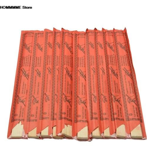 10Pairs Disposable Chinese Bamboo Chopsticks Kari-Out Long Individually wrapped Chop Sticks