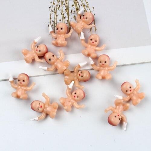 10pc 3D Mini Baby Pvc Craft Miniature Dollhouse Ornament Toy Birthday Party Cake Decoration Fairy Decor Gift DIY Accessories