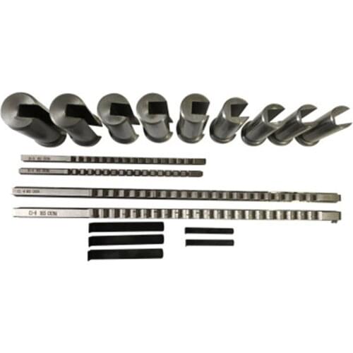 18pc HSS Metric Keyway Broach Cutter B C Push Type 4mm 5mm 6mm 8mm + 9pc Bushing Sleeve + 5pc Shim Cutting Tool Metalworking