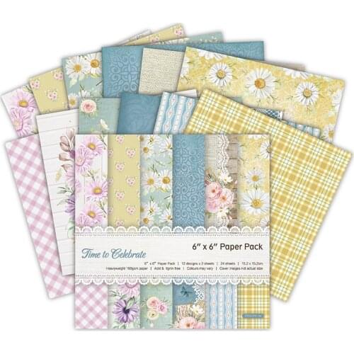 24 sheet Sheets Time to Celebrate Scrapbooking Pads Paper Origami Art Background Paper Card Making DIY Scrapbook Paper Craft