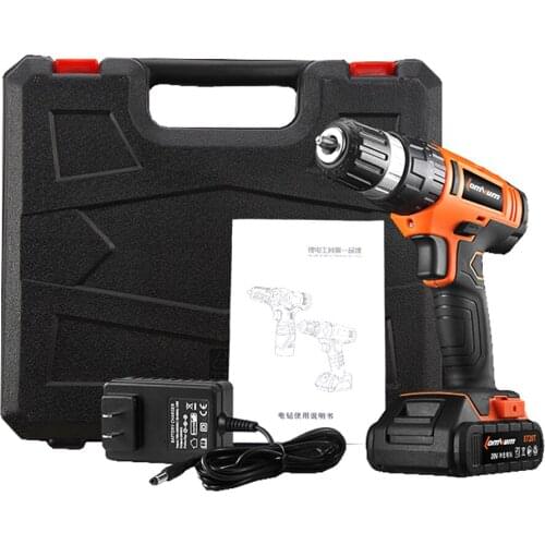 LONGYUN Impact Drill Rechargeable Lithium Battery Cordless home 20V Electric Drill bit 6000mA wall Electric Screwdriver