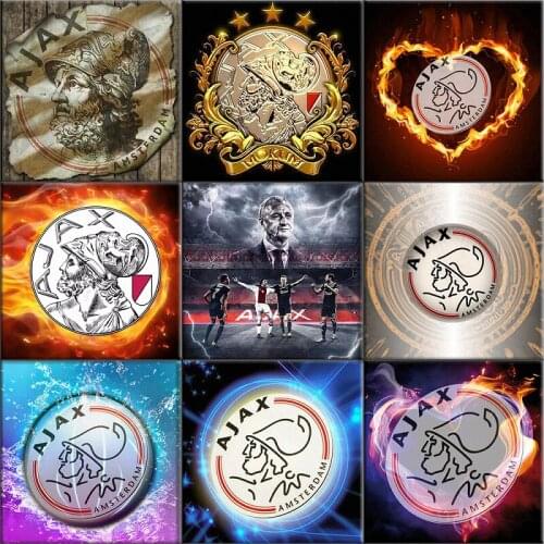 Diamond Painting Football Badge Pattern Full Diamond Embroidered Cross Stitch Kit Diamond Mosaic Home Decoration