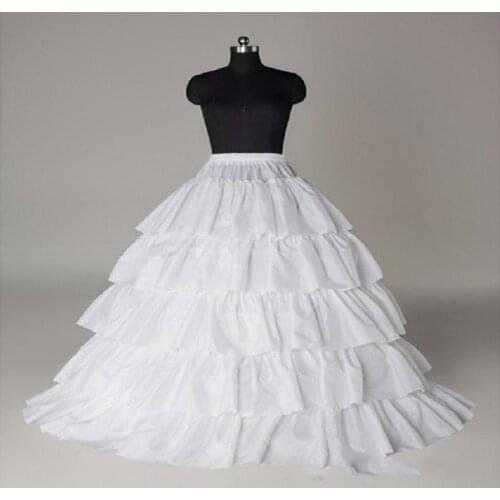 Slip Hot Sale Four Hoops Five Layers Petticoats Slip Bridal Crinoline For Ball Gown Quinceanera Wedding Prom Dresses Underskirt