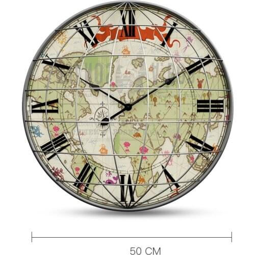 Large Wall Clock for Living Room Decoration All Watch Mechanism Mute Digital Vintage Clocks Modern Design Home Decoration