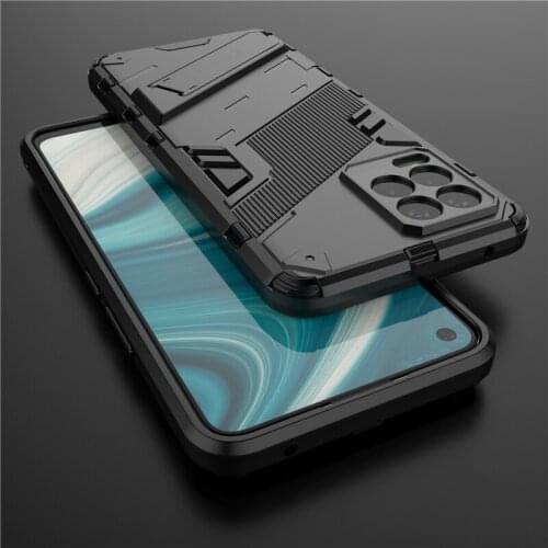 For Oppo Realme 8 Pro Case Realme 8 Cover Shockproof Stand Holder Bumper Silicone TPU Armor Back Phone Cover Realme 8 Pro Case