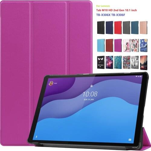 For Lenovo Tab M10 HD X306X TB-X306F 10.1" Case Ultra Slim Stand Cover for Funda Lenovo Tab M10 HD 2nd Generation Case Tablet