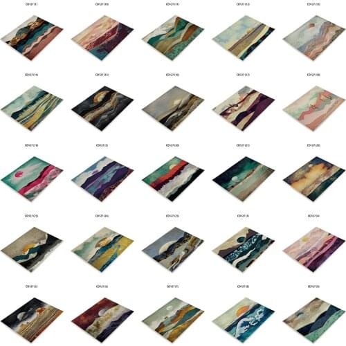 42X32 Cm Mountain Peak Mountains Sun Napkins Cotton Tea Towels Set De Table Table Mat Serviette De Table Placemat Decoration