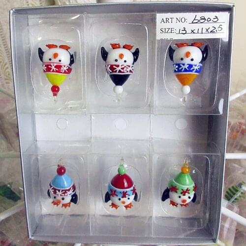 Manufacturers custom! Hand made Murano glass Penguin Christmas Figurines Pendant garden Home Furnishing decoration ornaments