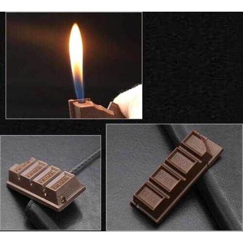 Creative Chocolate Lighter Butane Gas Lighters Portable Cigar Cigarette Lighters Cover Creative Cigarette Decoration Accessories