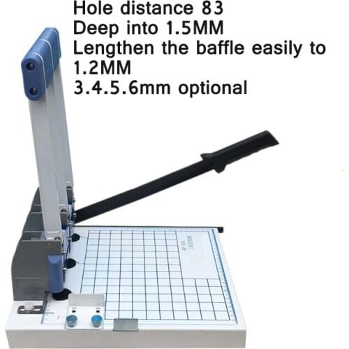 QY-15 Three-Hole Punching Machine Grid Positioning Manual Punching Machine With Paper Cutter Punching And Cutting Dual Purpose