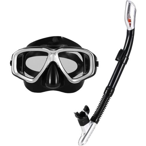 Adults Free diving Mask Snorkel Set Anti-fog Diving Snorkeling Goggles Set Scuba Swimming Mask Swimming Pool Snorkel Tube