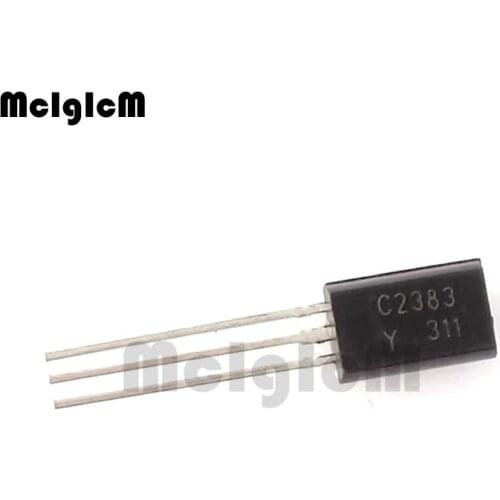 MCIGICM 100pcs C2383-Y 2SC2383 C2383 2SC2383,50PCS in-line triode transistor TO-92L 1A 160V NPN