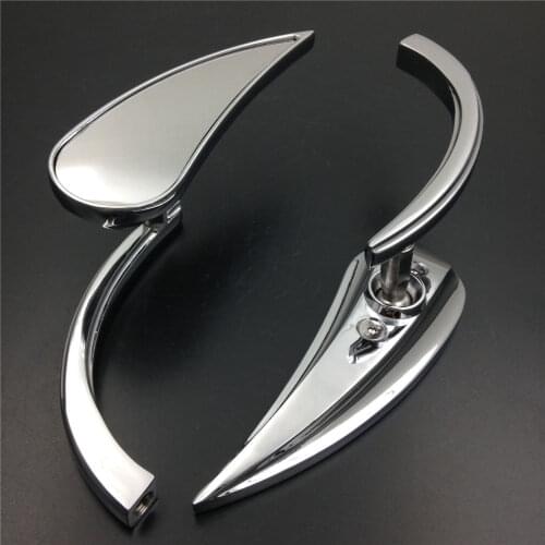 Motorcycle Chrome Blade Style Rearview Mini Mirrors For Harley Cruiser Chopper Cafe Racer Bobber Touring Street Bike