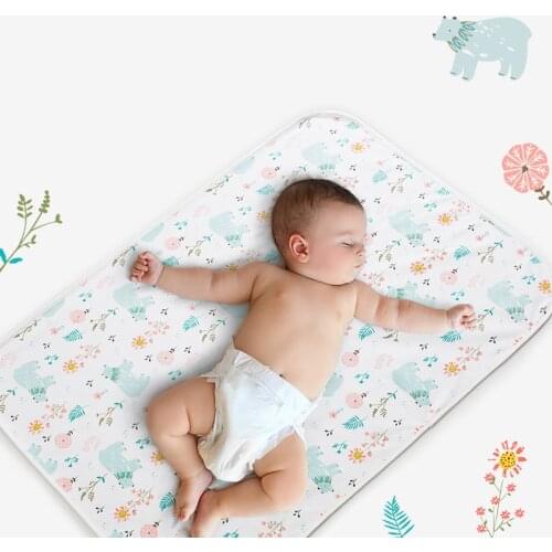 Cartoon Baby Diaper Changing Mat Soft Cotton Large Diaper Changer For Newborn Waterproof Changing Pads Mattress Floor Play Mats