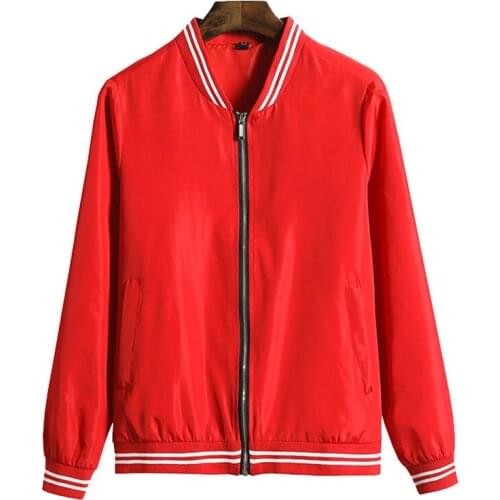2020 New Arrival Sale Top Fashion Take A Baseball Uniform Female Standard Zipper Rib Sleeve Men Brand Clothing Bomber Jacket