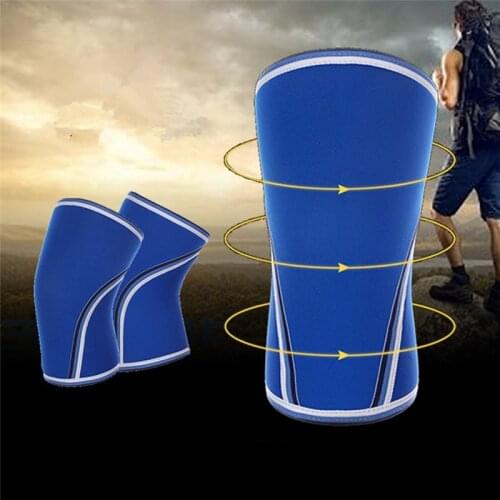New High Quality Durable Neoprene Knee Sleeve 7MM Squat Support Compression Powerlifting Durable Prevent Sprain Workout