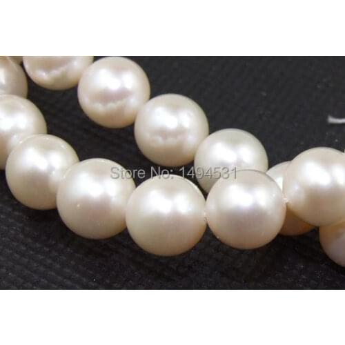 Wholesale Pearl Jewelry AAA White Color Freshwater Pearl Cultured Beads 10x11mm Gem Jewelry - Free Shipping