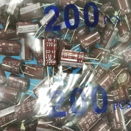 CAP Switching US 50V 220UF Size 10*16 mm NIPPONCHEMI-CON High frequency low resistance new and original