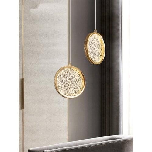 Postmodern Water Ripple Luxury Pendant Lights Bedside Dining Room Bar Art Deco Hanging Lamp Luster Hotel Corridor Pendant Lamps