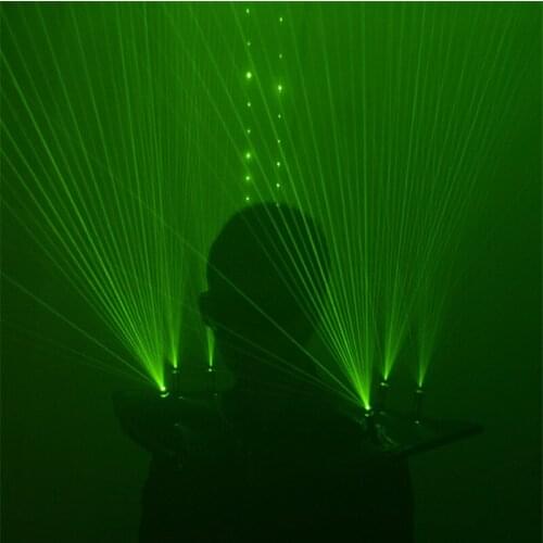 KS65 Green laser light projector bar robot men laser costumes stage green laser beams vest dj glowing shoulder rechargeable wear