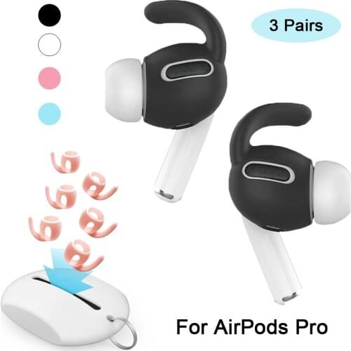 3 Pairs New Soft Silicone Earbuds Eartips Cover For Airpods Pro 3 Bluetooth With Earphone Storage Pouch Headset Accessories
