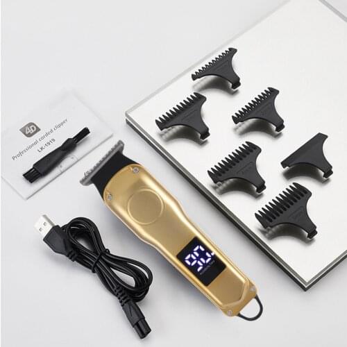 Surker hair trimmer USB rechargeable hair clipper cordless haircut machine LED beard trimmer oil head clipper hair carving