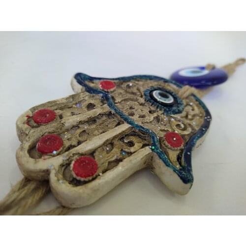 Macrome Hamsa Hand Evil Eye Turkish Amulet for Wall Hanging Talisman Charm Protector Boho Home Decor Ojo Turco