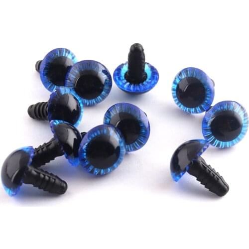 10 pairs Doll Eyes Plastic Doll Eyes Blue Doll Eyes Mushroom-shaped Eyes Inset Safety Eyes Decorations DIY Accessories for Dolls
