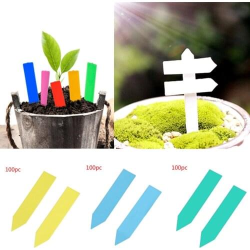 100 Pcs Plastic Plant Seed Labels Pot Marker Nursery Garden Stake Tags Gardening Labels Stake Flower Pot Waterproof 5cm x1cm