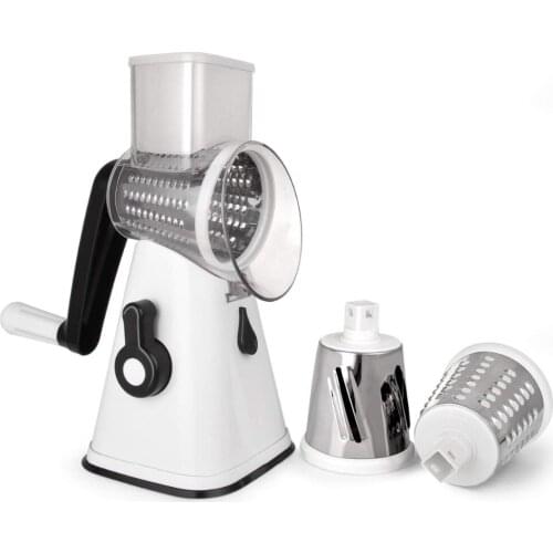 2019 Vegetable Mandoline Chopper,Vegetable Slicer,Swift Rotary Drum Grater Vegetable Cheese Cutter Slicer Shredder Grinder