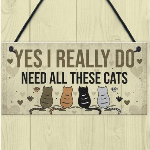 5 Styles Pet Friendship Diet Gift Life Is Better With Cats Cats Welcome Wood Hanging Plaque Gift For Cat Lovers