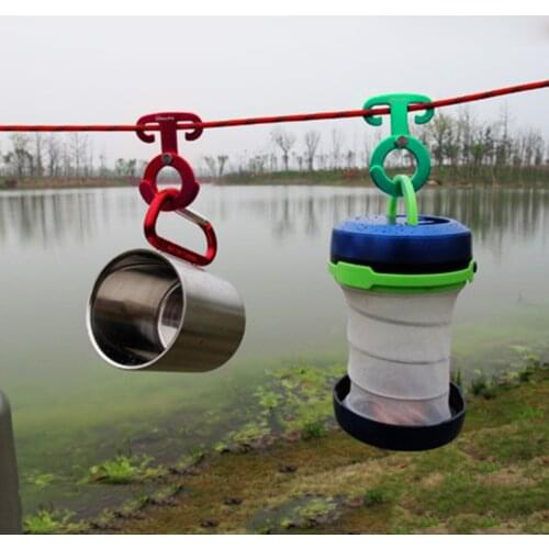 Aluminum Tent Wind Rope Buckle Awning O-type Hook Buckles Travelling Outdoor Camping Hiking Carrying Portable Parts