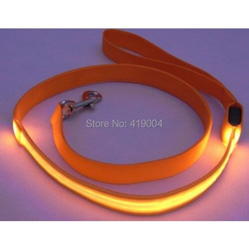 Colorful Pet LED Flashing Leashes Rope Strap Dog Cat Harness Safety Lead Light DHL Fedex Free Shipping ,50pcs/lot