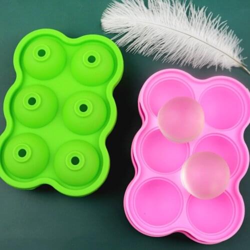 Summer Whiskey Ice Mold 6-hole Silicone Ice Ball Mold