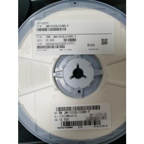 JMK105CBJ106MV-F SMD capacitor 105 106M 0402 10UF CAP CER 10UF 6.3V X5R 0402 10 µF ±20% 6.3V ceramic capacitor X5R 0402 (1005 me