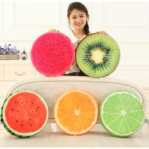 Kawaii Fruit Stuffed Plush Toy Filled Doll Cushion Cute Pillow Watermelon Party Lemon Orange Child Christmas Gift Girl Baby Girl