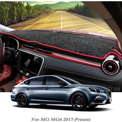 Car Styling Dashboard Protective Mat Shade Cushion Pad Rose Carpet MAT For MG MG6 2017-Present RHD&LHD Internal Accessories