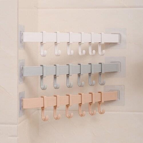 Hooks For Hanging Key Hanger Clothes Holder Kitchen Rails Bathroom Housekeeper Home Organizer Door Adhesive Hook On The Wall
