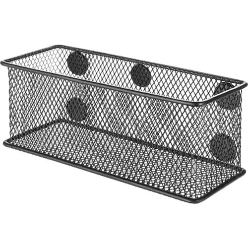 Square Strong Magnetic Iron Grid Pen Holder Portable Refrigerator Magnet Storage Box Classroom Whiteboard Book Pen Organizer