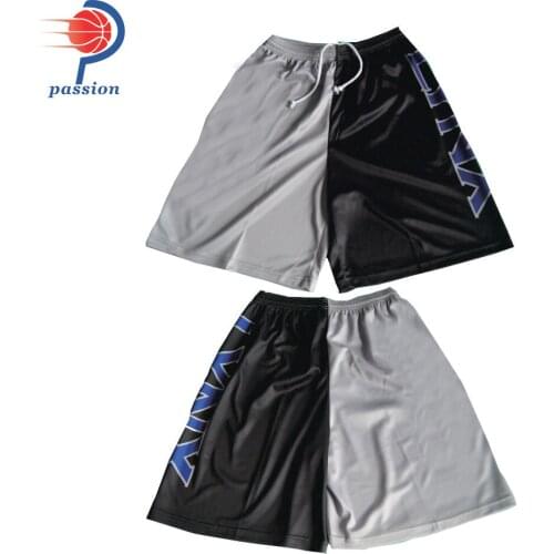 Summer Custom One Leg Black Another Leg Grey Mens Stripe Lacrosse Shorts For Teams