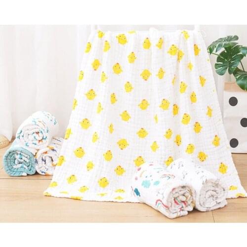 Baby Blankets 6 layers Newborn Swaddle Stroller Bedding Wrap Infantil Boys Girls Crawling Blanket Children Bed Sheet Quilts AA11