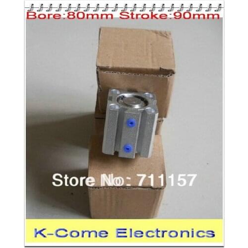 Pneumatic Compact Cylinder 80mm Bore 90mm Stroke Airtac Type SDA 80*90 80-90