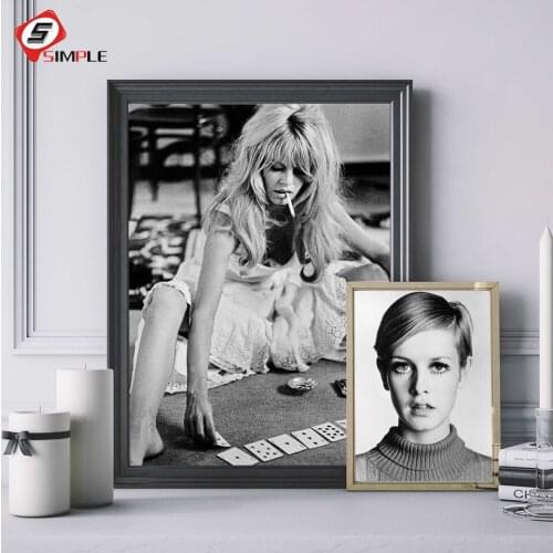 Sexy Star Classic Photography Posters And Prints Black White Canvas Art Figure Painting Wall Pictures For Living Room Decoration