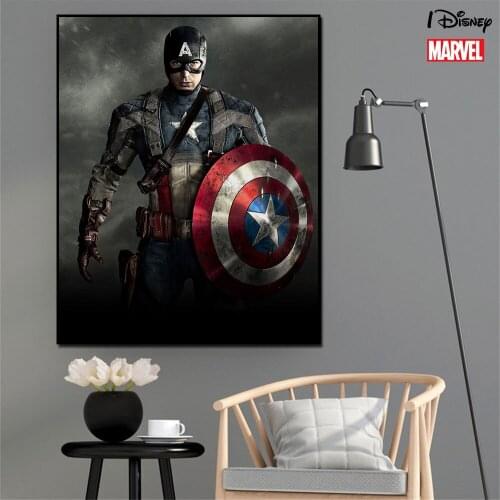 Marvel Captain America Anime Disney Posters and Prints Canvas Painting Wall Art Picture For Living Room Home Decor Frameless