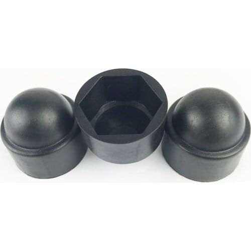 10x Black Tire Wheel Screw Bolts Nut Cap Hexagonal Tyre Wheel Dust Cover M12