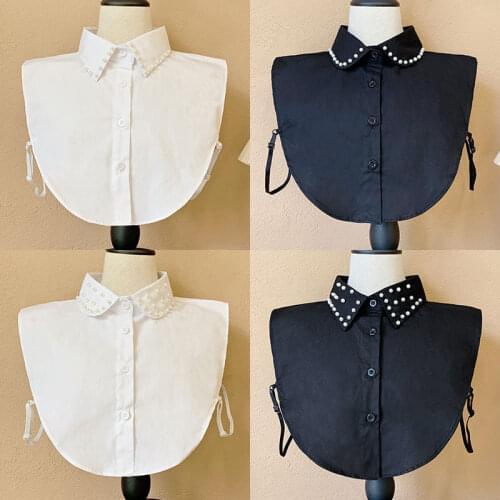 Cotton Shirt Fake Collars for Men Women Lapel Detachable Collars Blouse Stand Removable False Collar Clothes Accessories